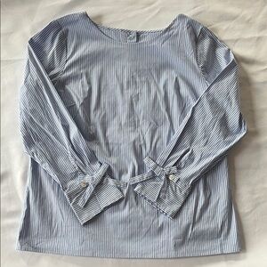 Talbots Striped Blue Women's Top Sz M